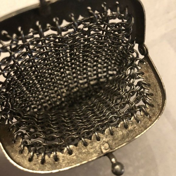 Victorian Antique Small Chain MeshLink silverTone - Picture 2 of 3